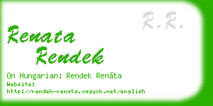 renata rendek business card